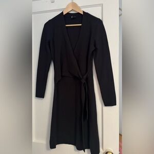 Ann Taylor Faux Wrap Sweater Dress